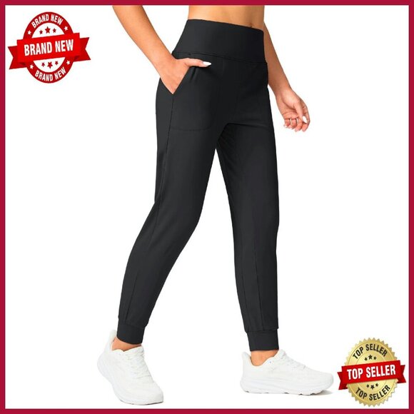 Fleece Lined Joggers High Waisted Water Resistant Thermal Sweatpants Winter